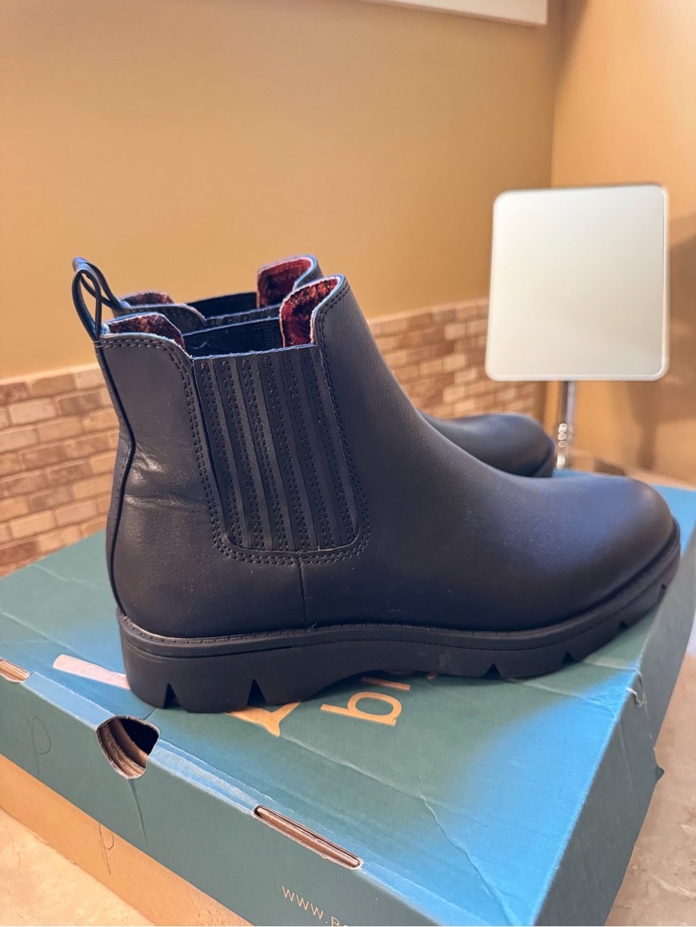 boc Black Chelsea Ankle Boots with Elastic Side Panels